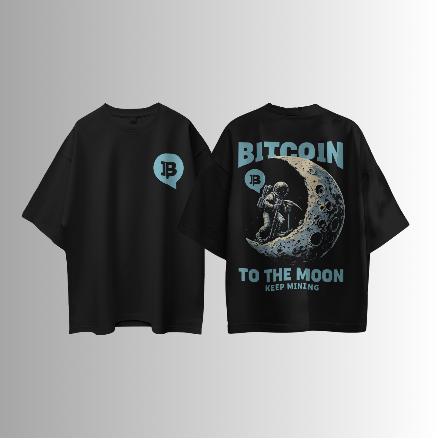 Oversized Crypt-on-Moon - Premium T-shirt