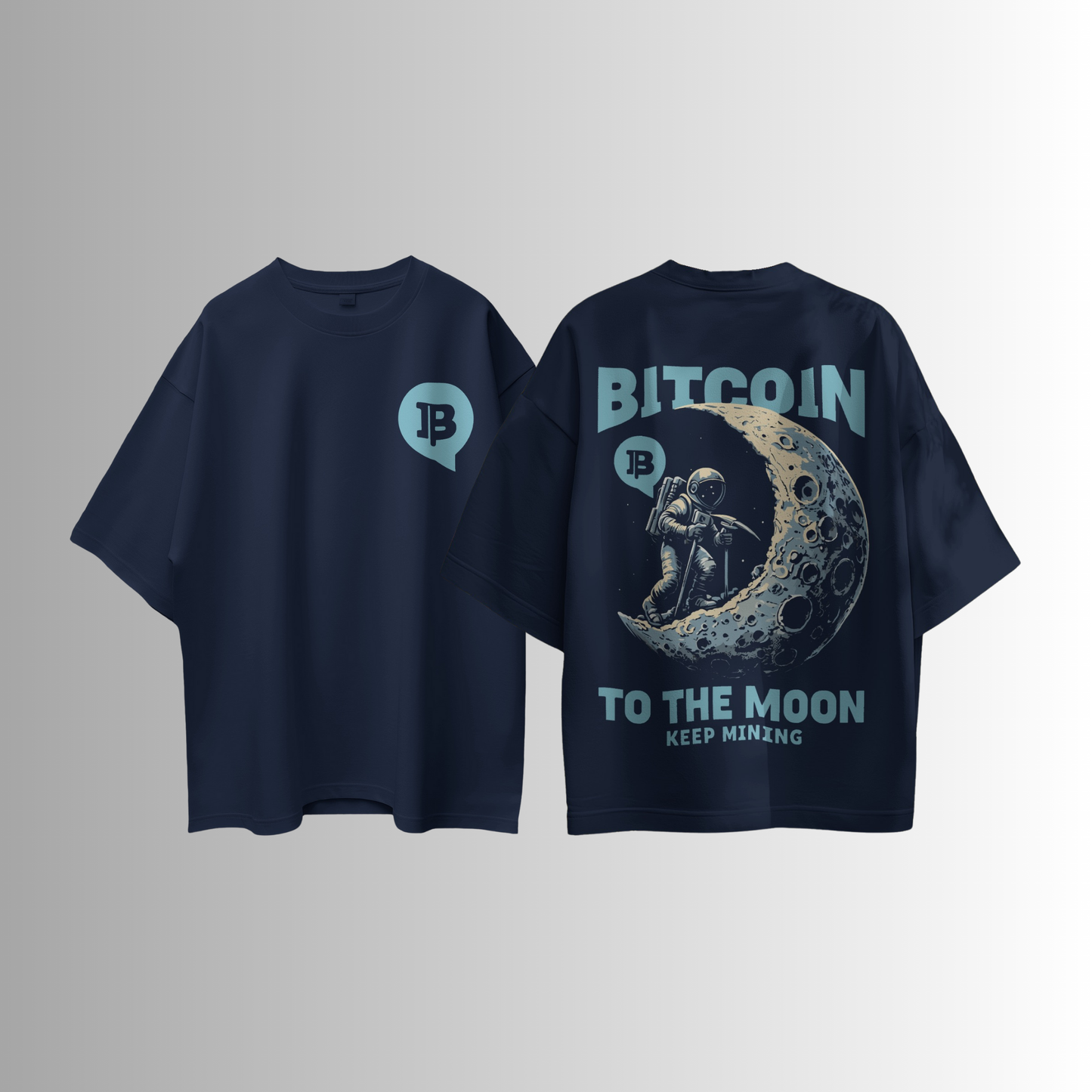 Oversized Crypt-on-Moon - Premium T-shirt