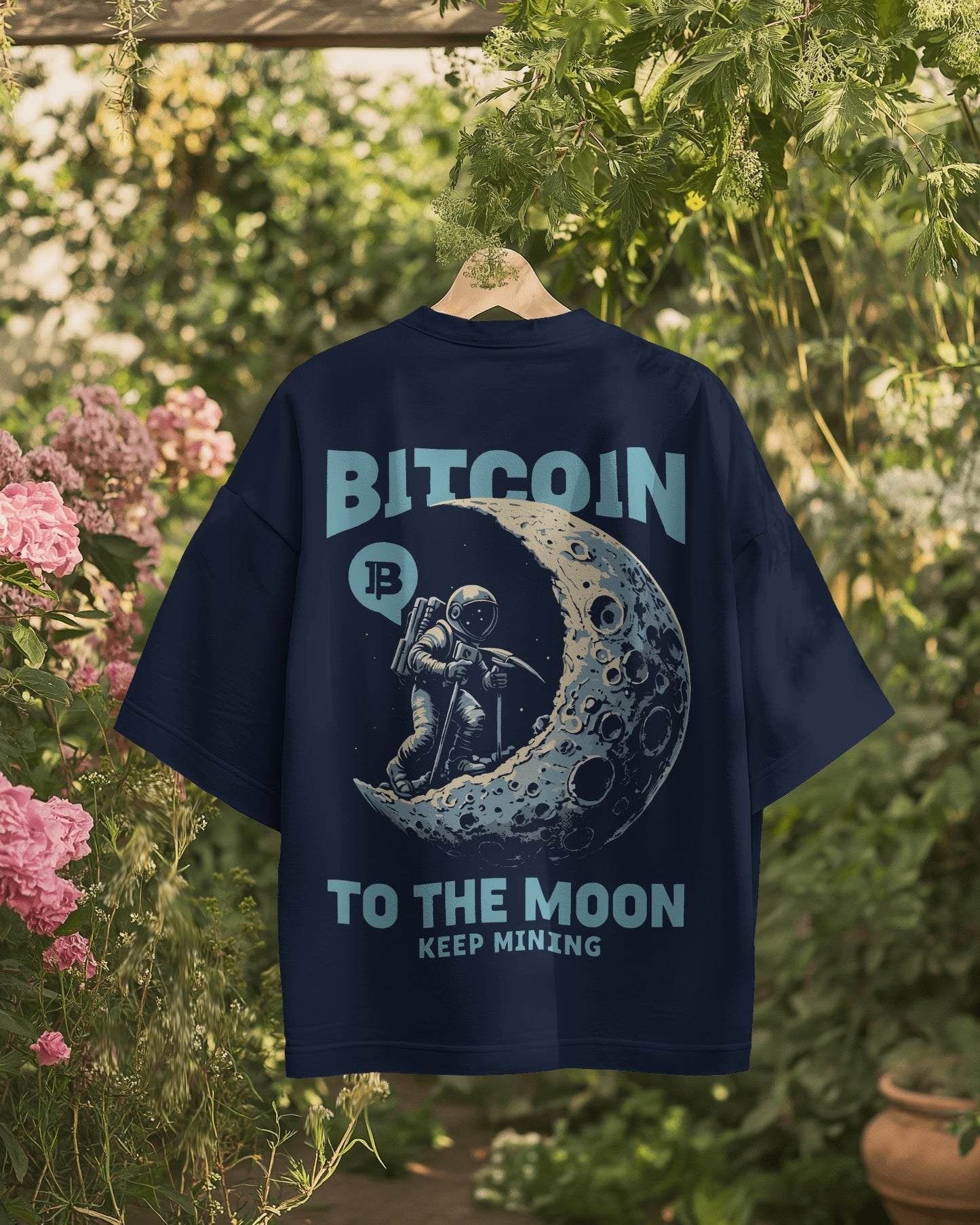 Oversized Crypt-on-Moon - Premium T-shirt